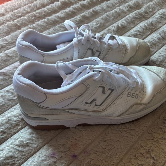 New Balance 550 White and Gray Sneakers Men’s Size 11 - Picture 3 of 7